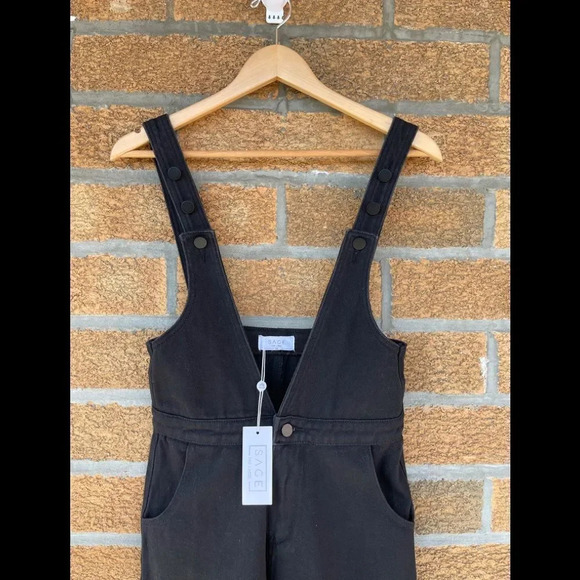 Sage The Label black overalls xs - Picture 2 of 12